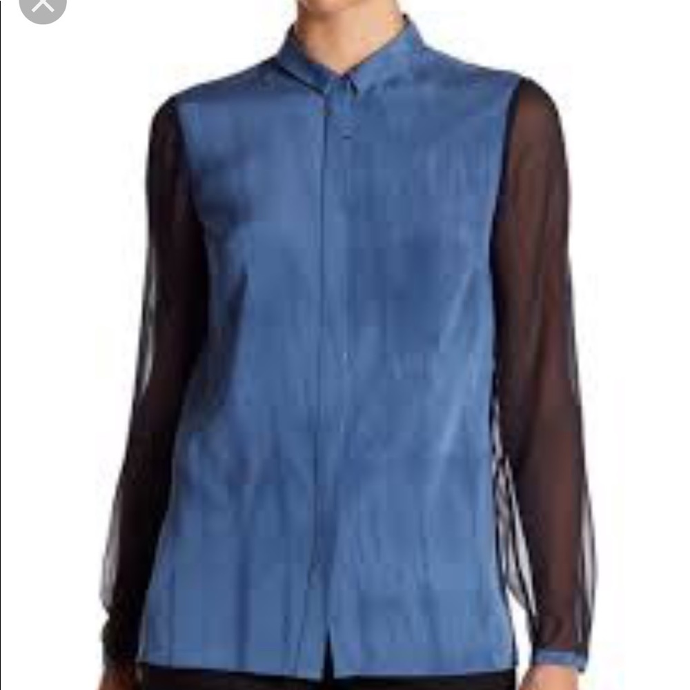 Elie Tahari Alejandra Silk Blend Blouse